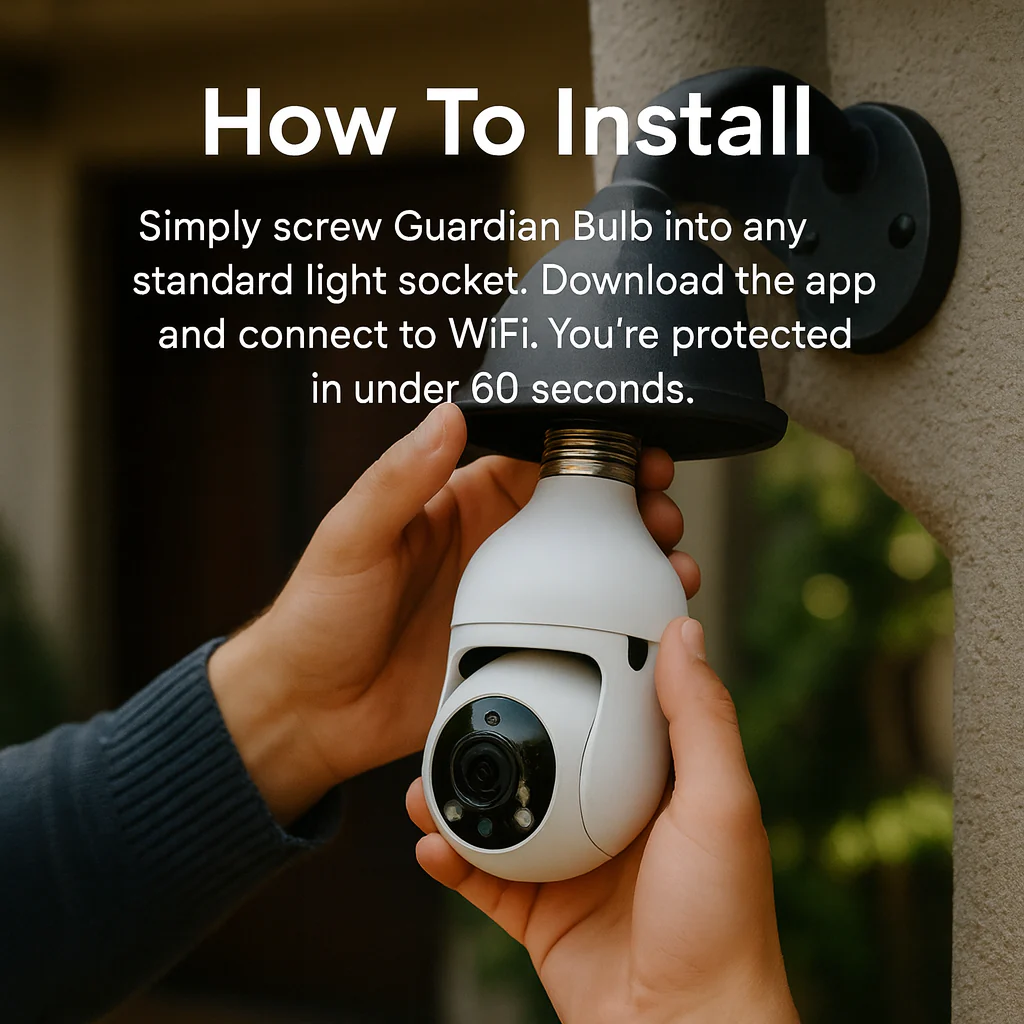 LightGuard™ 360° Security Bulb Camera